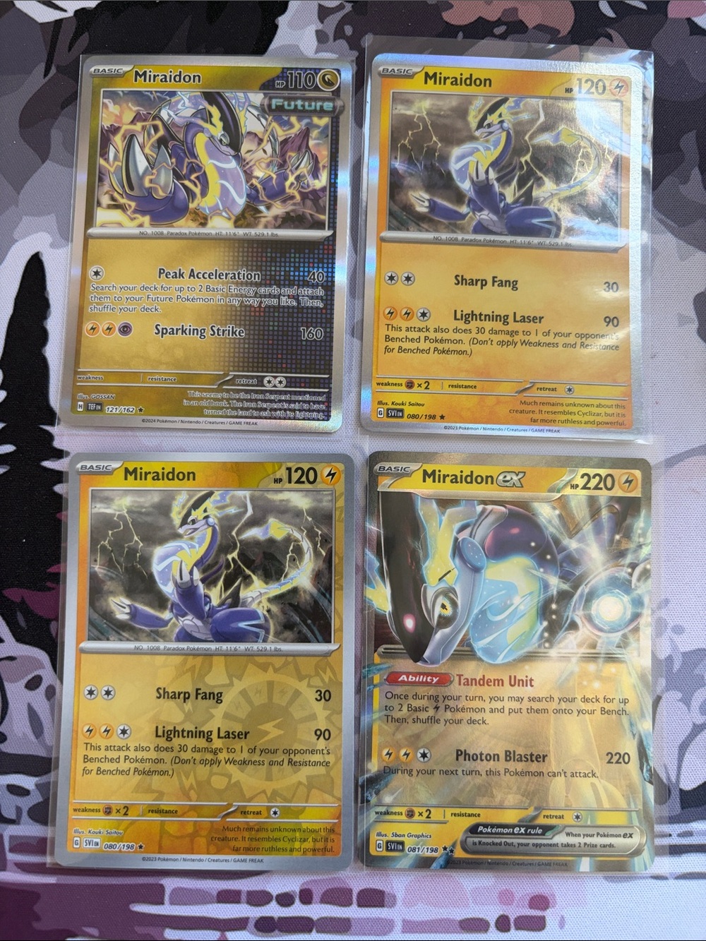⚡ Miraidon Pokémon Character Card Lot | 4 Holo & Reverse Holo Cards ✨5/$25✨